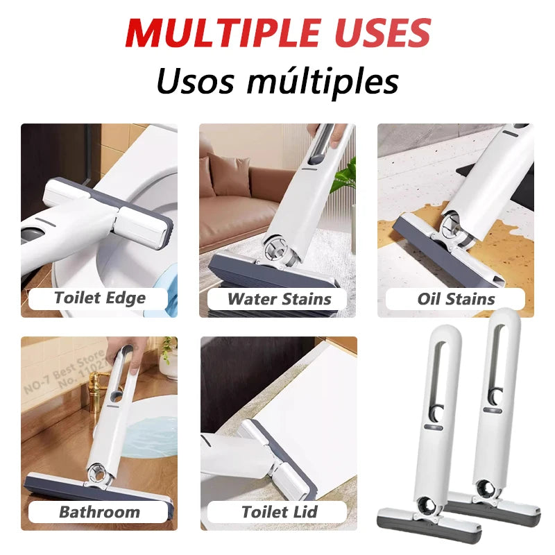 Mini Mop Powerful Squeeze Mini Mop Folding Home Cleaning Mops with Self-Squeezing Floor Washing Mops Desk Window Car Clean Tools